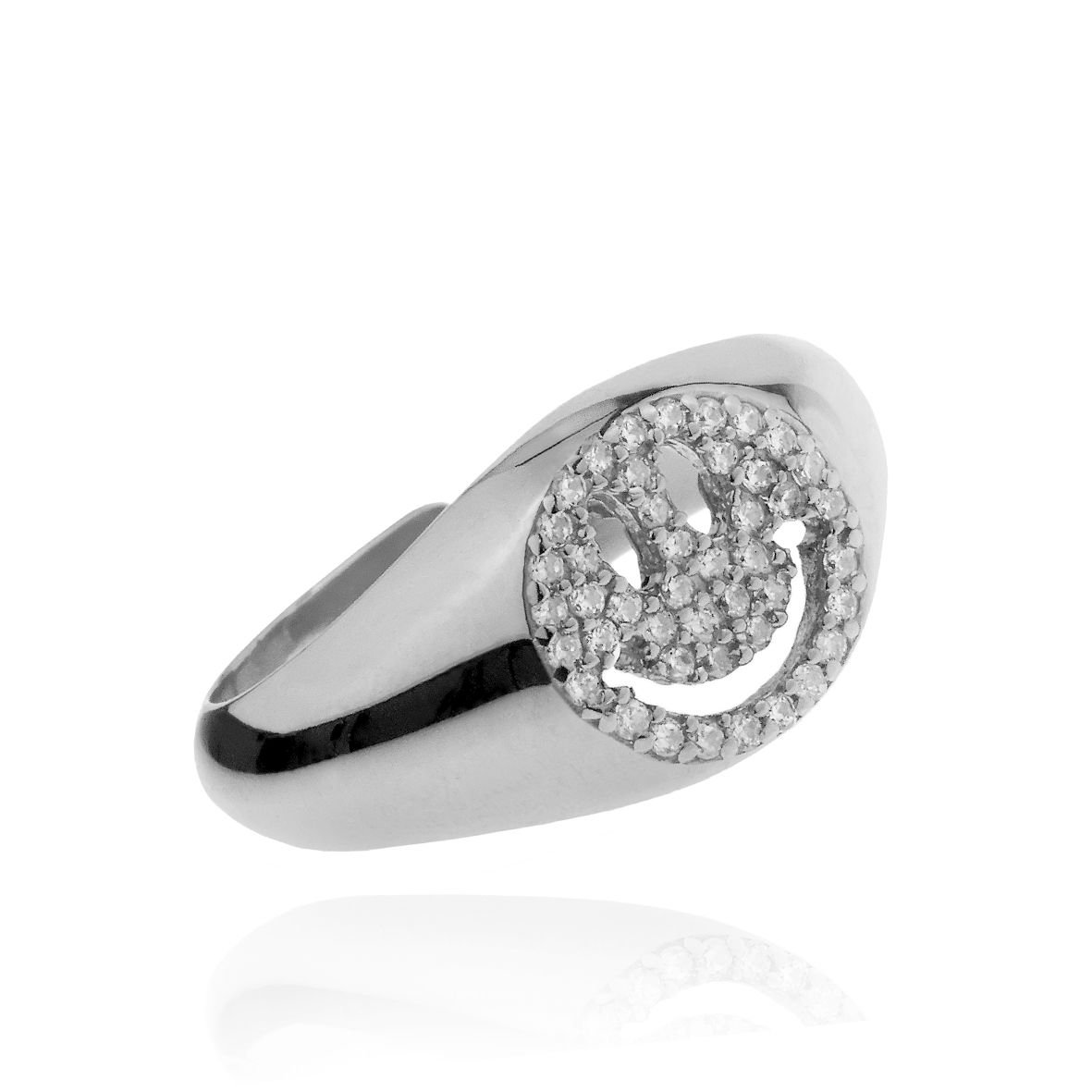 Δαχτυλίδι ασήμι 925 επιπλατινωμένο με ζιργκόνια