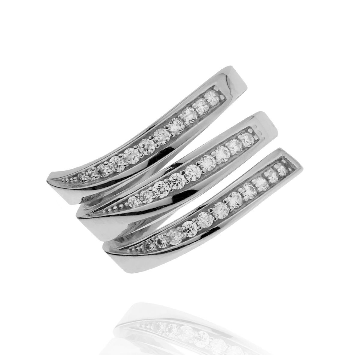 Δαχτυλίδι ασήμι 925 επιπλατινωμένο με zirconia