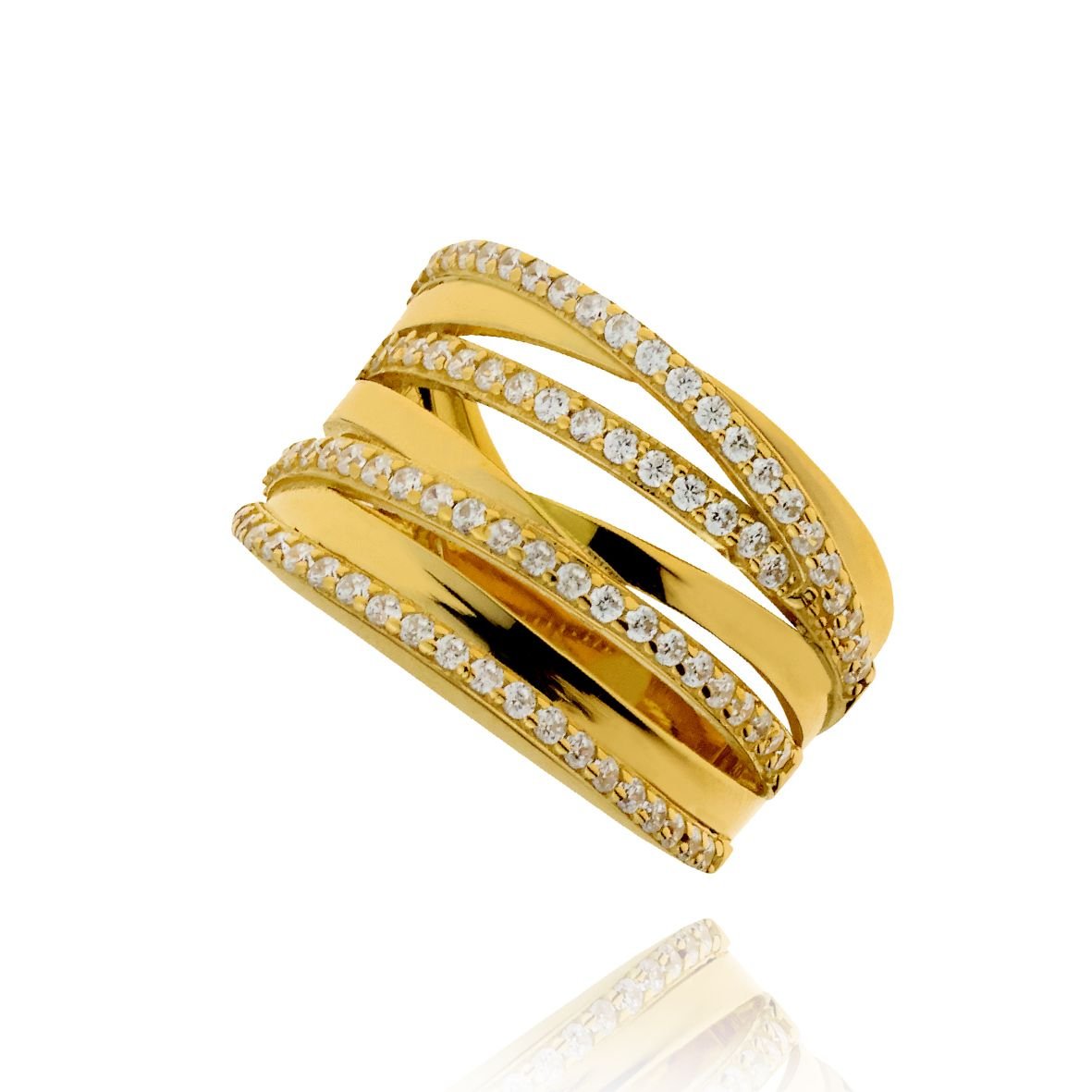 Δαχτυλίδι ασήμι 925 επιχρυσωμένο με zirconia