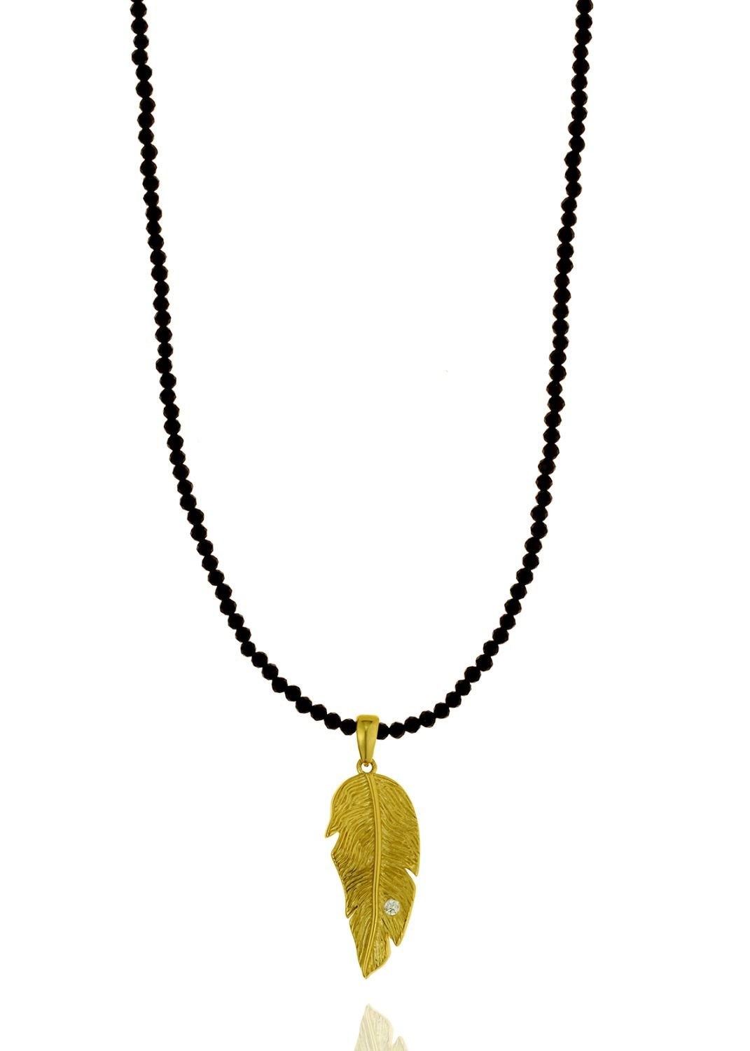 Κολιέ ασήμι 925 επιχρυσωμένο με όνυχα