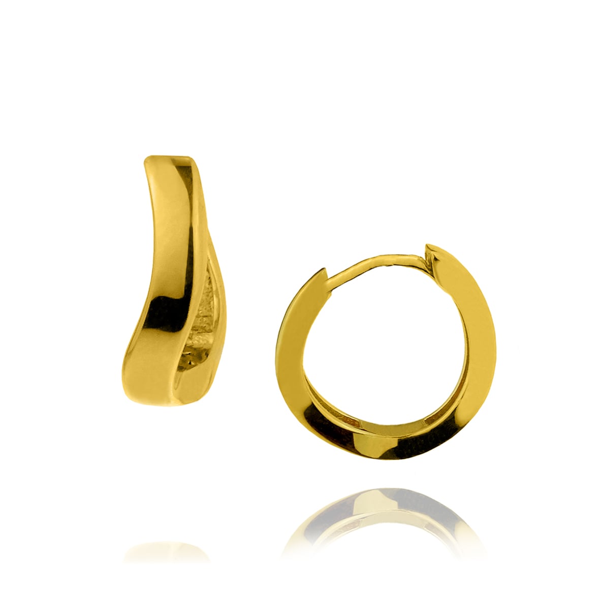 Earrings silver 925 yellow gold plated