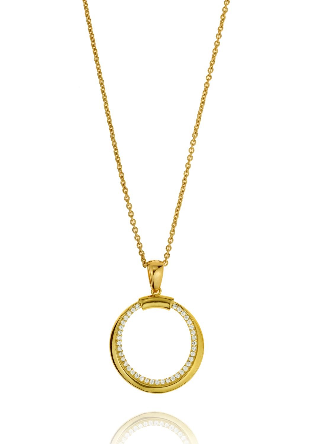 Κολιέ ασήμι 925 επιχρυσωμένο με zirconia