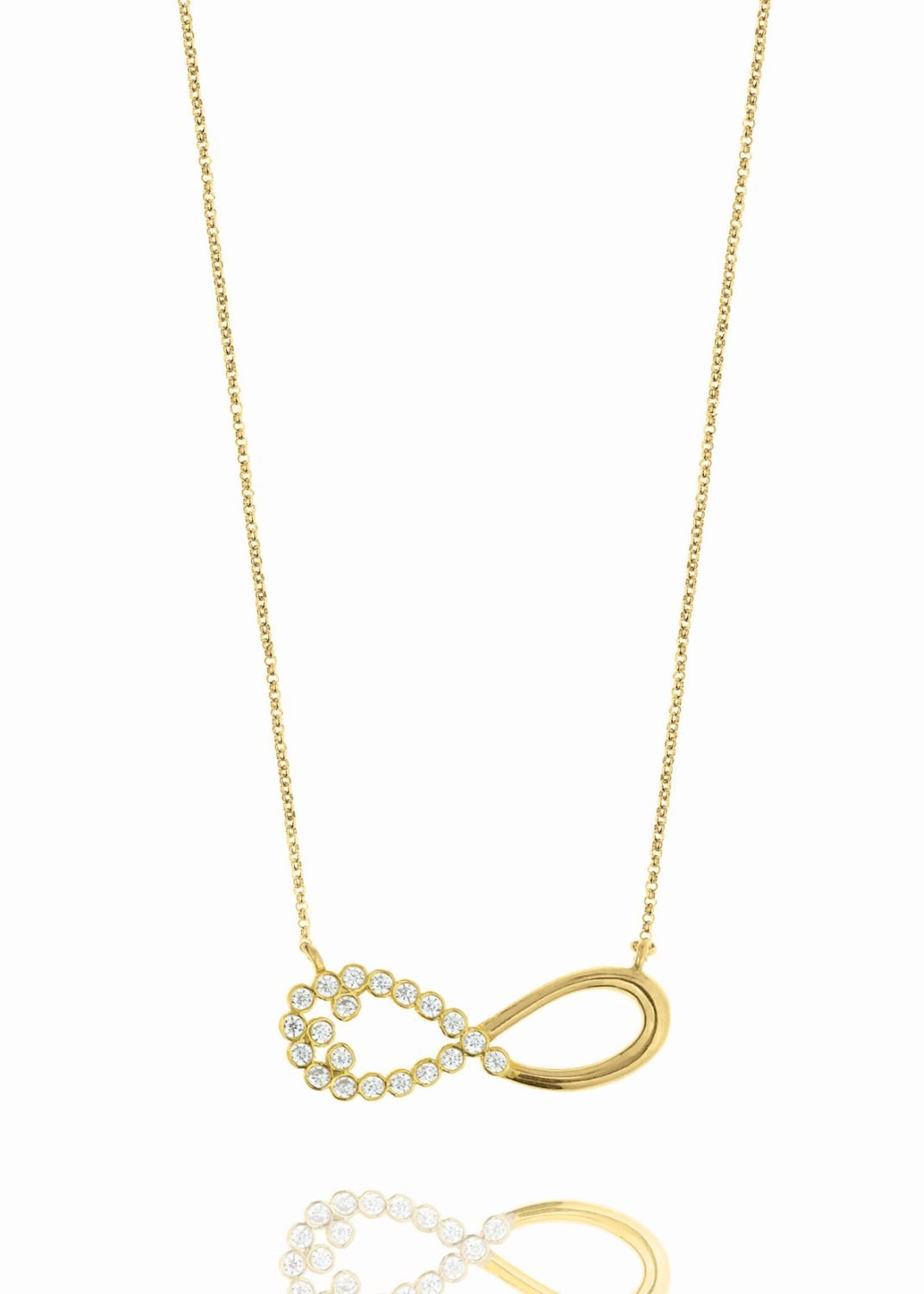 Κολιέ ασήμι 925 επιχρυσωμένο με zirconia