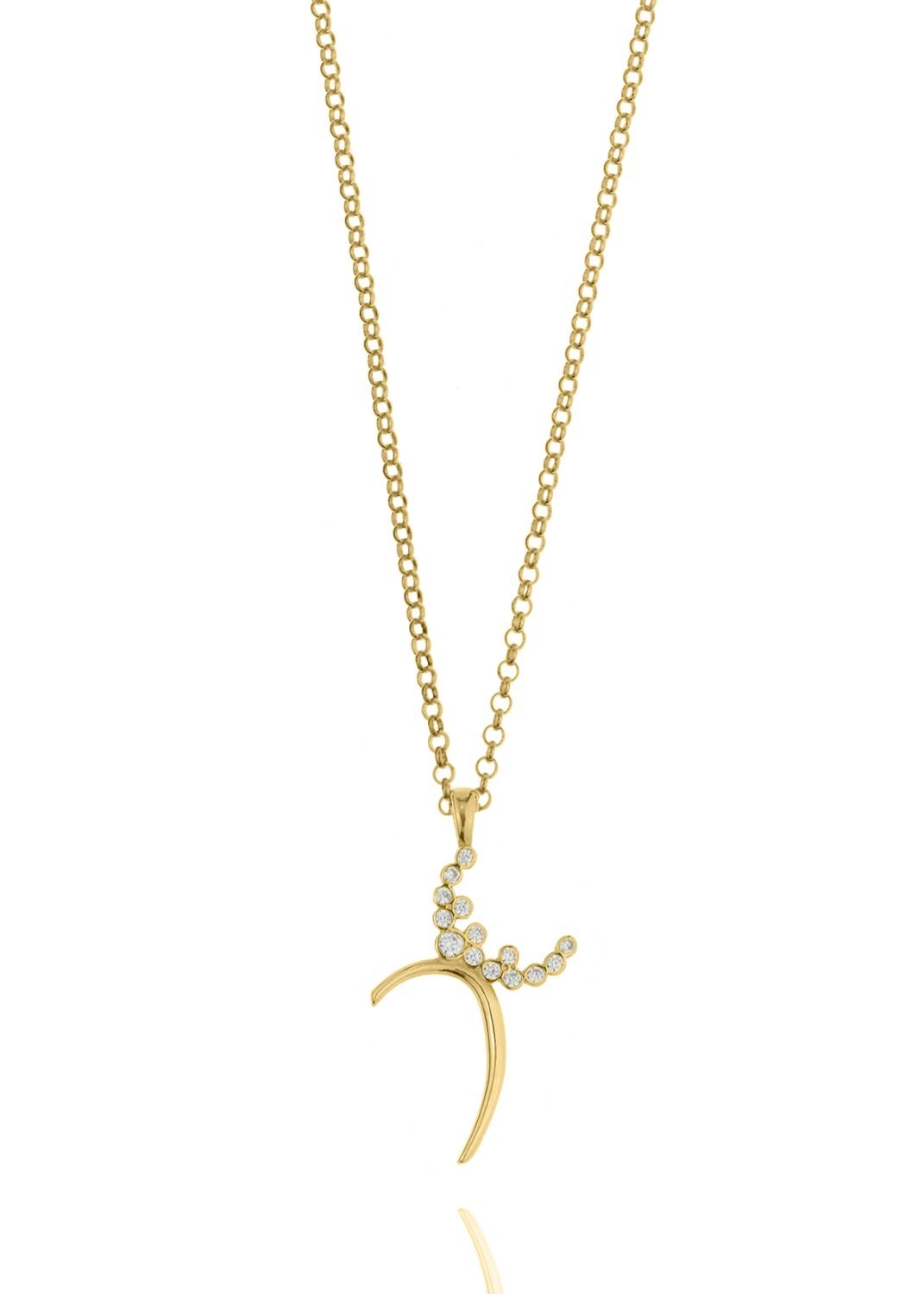 Κολιέ ασήμι 925 επιχρυσωμένο με zirconia