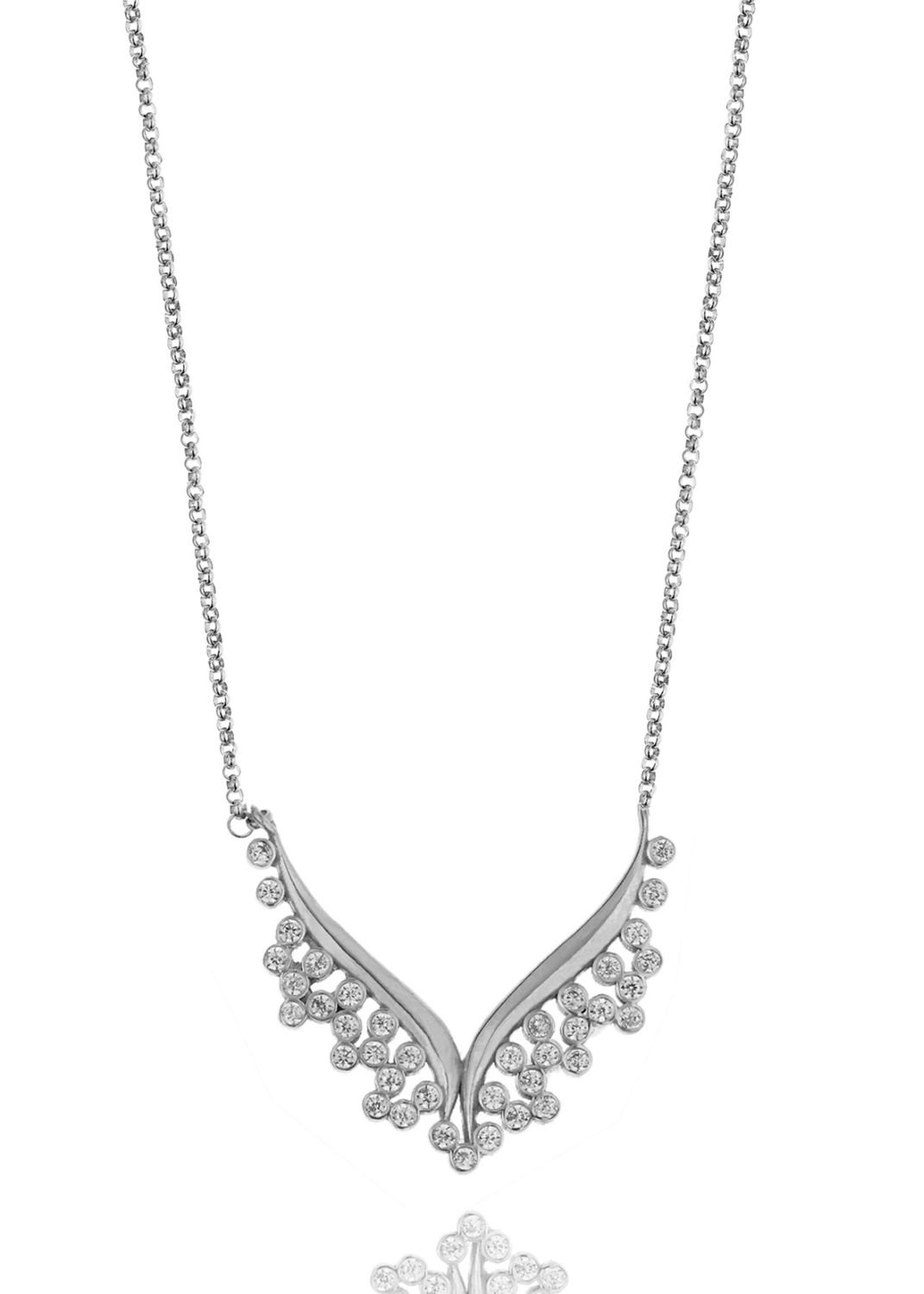 Κολιέ ασήμι 925 επιπλατινωμένο με zirconia