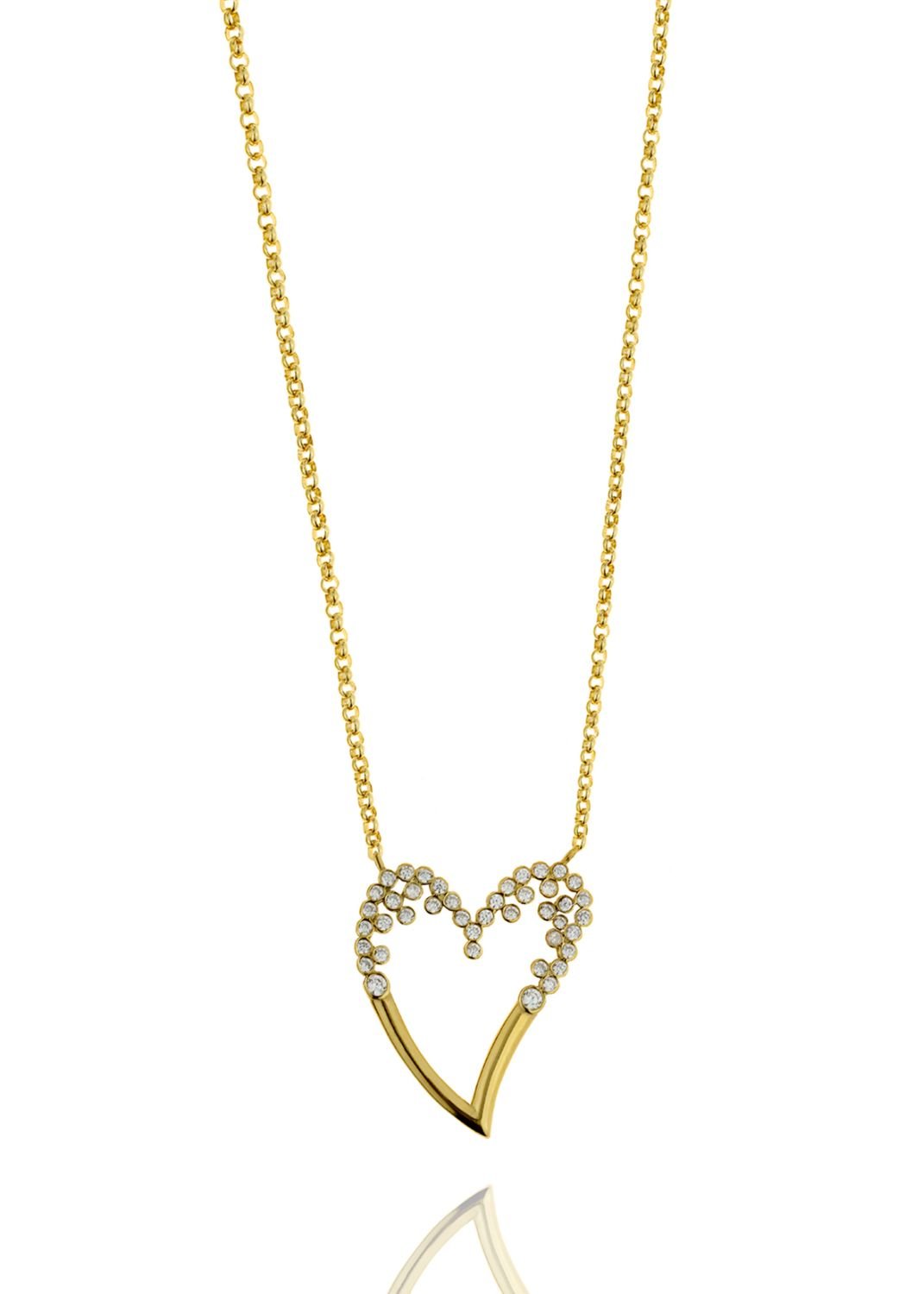 Κολιέ ασήμι 925 επιχρυσωμένο με zirconia