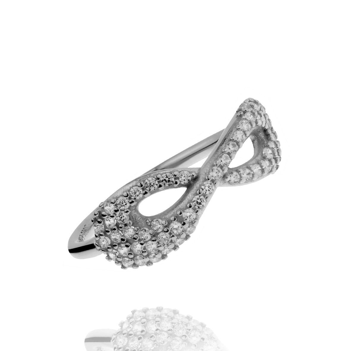 Δαχτυλίδι ασήμι 925 επιπλατινωμένο με zirconia