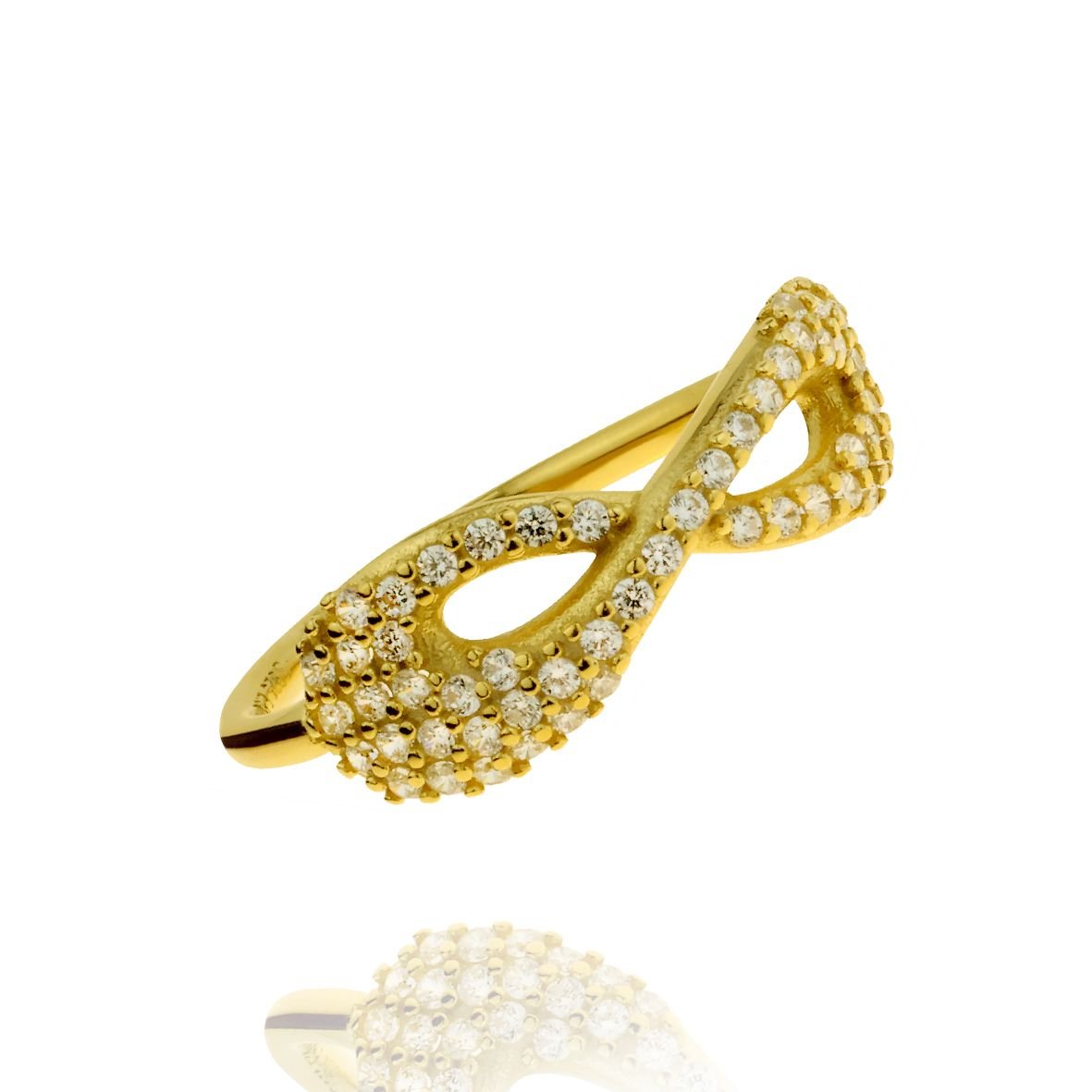 Δαχτυλίδι ασήμι 925 επιχρυσωμένο με zirconia