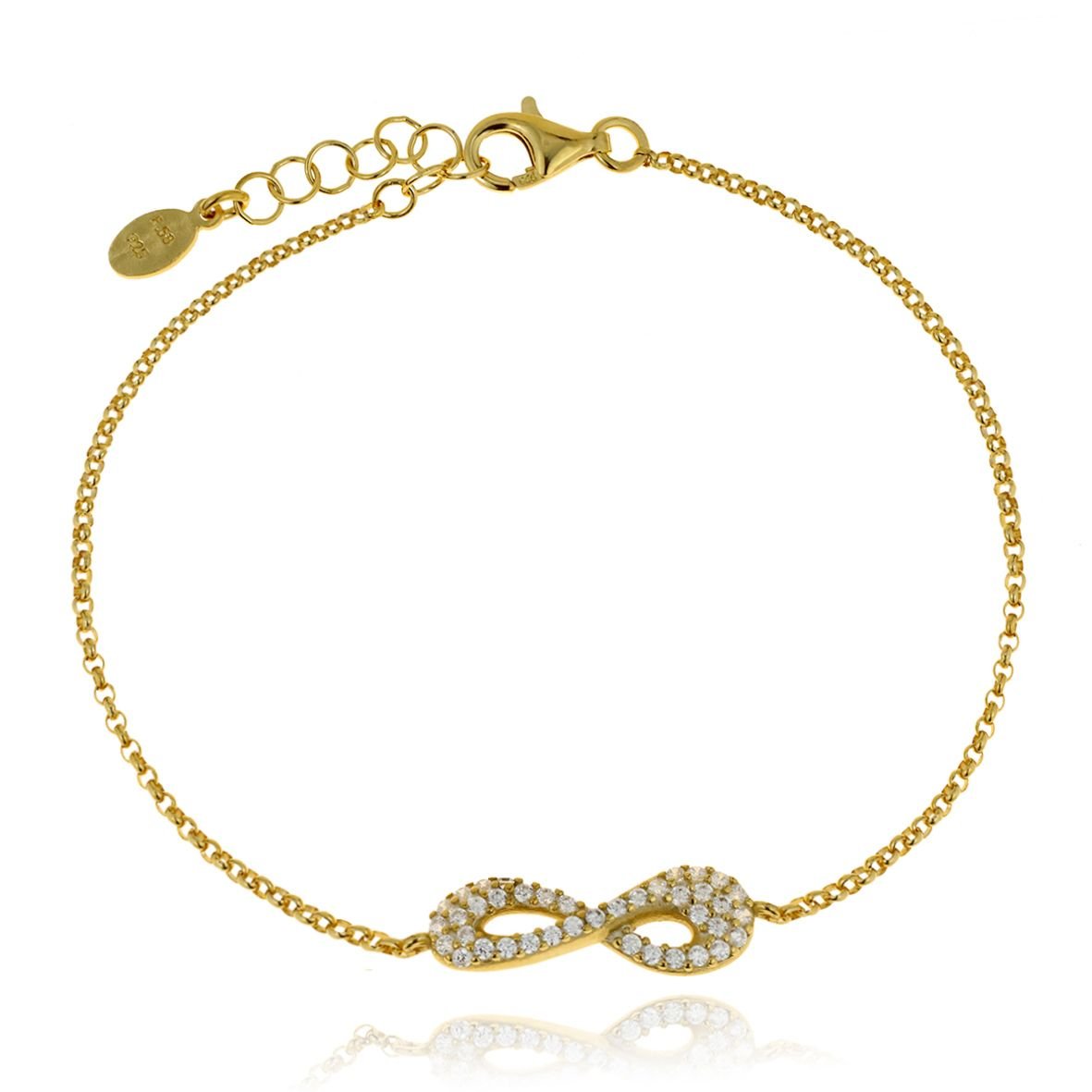 Βραχιόλι ασήμι 925 επιχρυσωμένο με zirconia