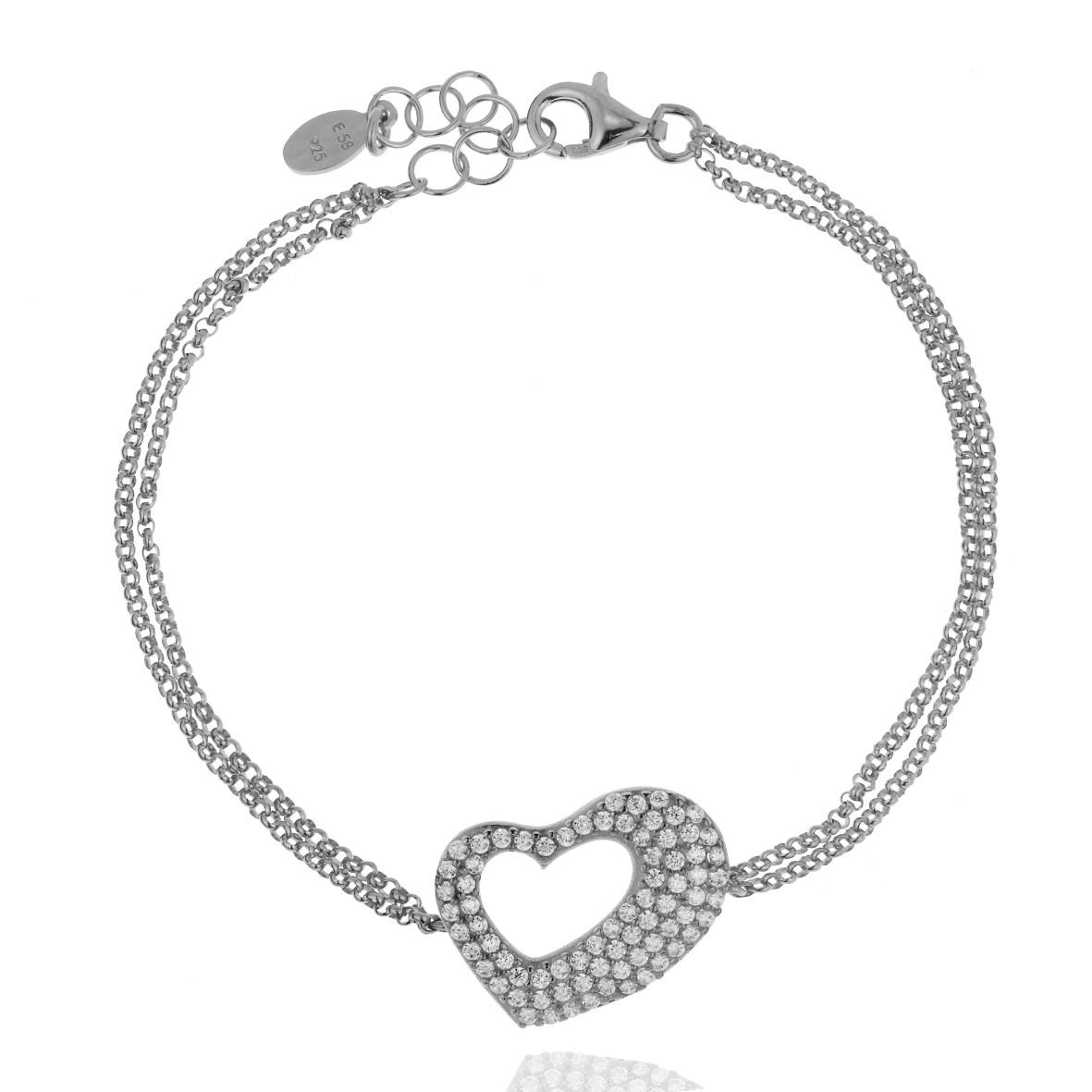 Βραχιόλι ασήμι 925 επιπλατινωμένο με zirconia