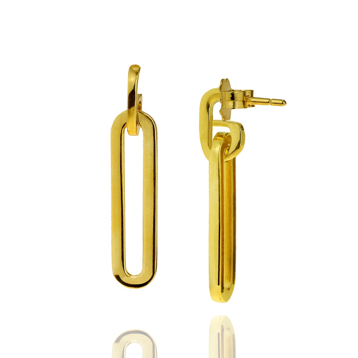 Σκουλαρίκια ασήμι 925 επιχρυσωμένα