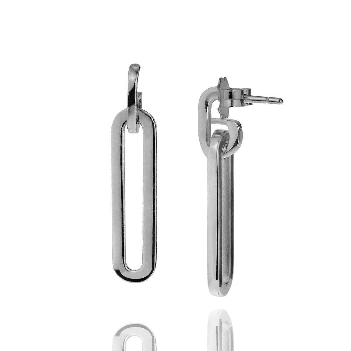 Σκουλαρίκια ασήμι 925 επιπλατινωμένα