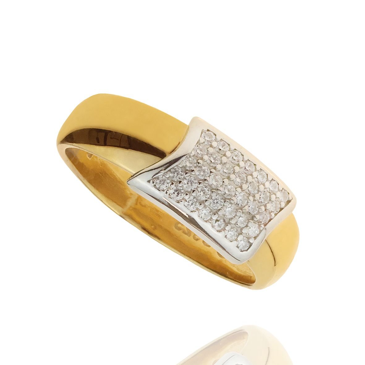 Δαχτυλίδι ασήμι 925 επιχρυσωμένο με zirconia