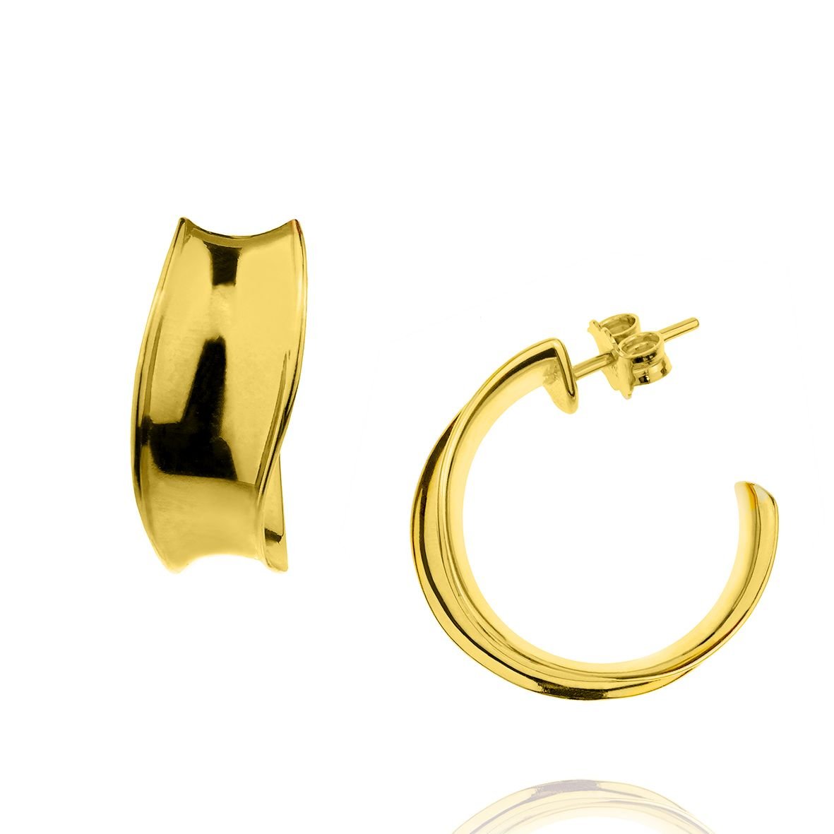 Σκουλαρίκι ασήμι 925 επιχρυσωμένο