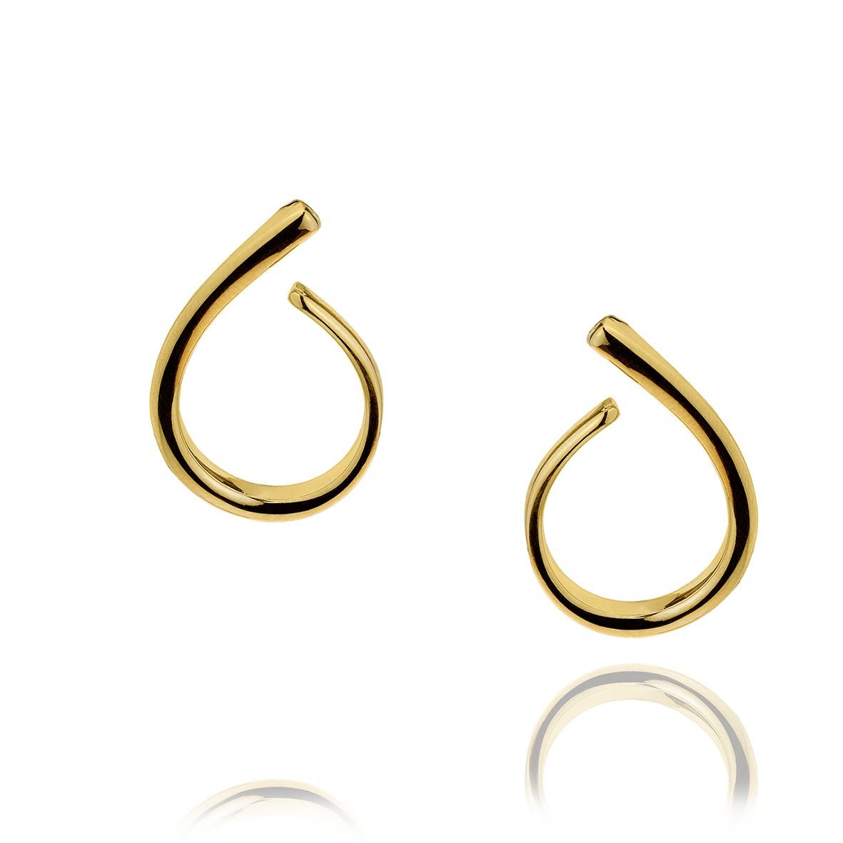 Σκουλαρίκια ασήμι 925 επιχρυσωμένα