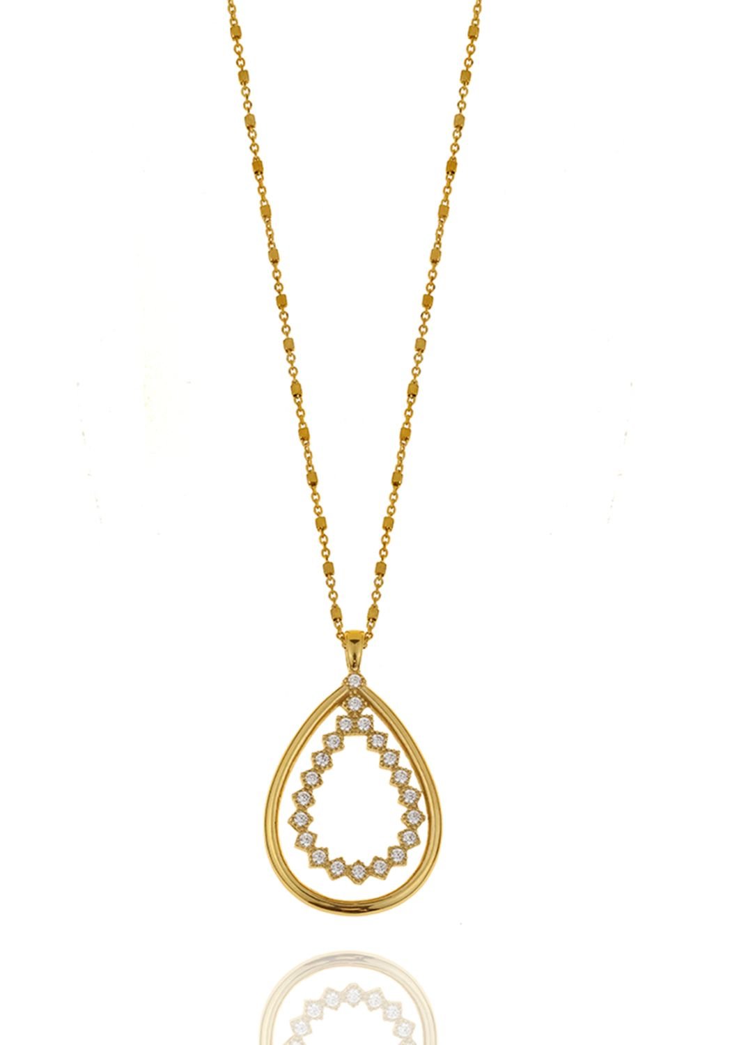 Κολιέ ασήμι 925 επιχρυσωμένο με zirconia