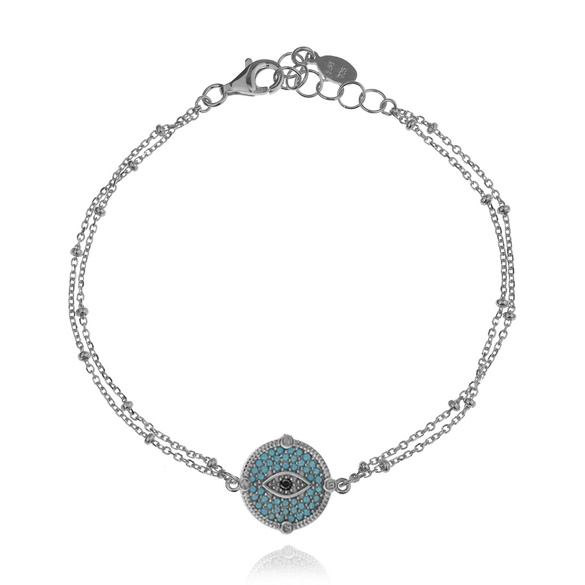 Βραχιόλι ασήμι 925 επιπλατινωμένο με zirconia