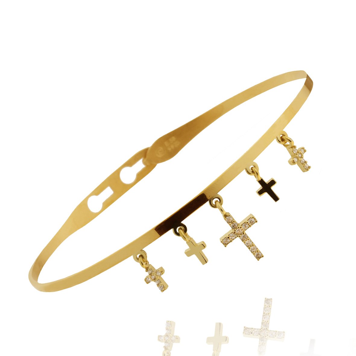 Βραχιόλι ασήμι 925 επιχρυσωμένο με zirconia