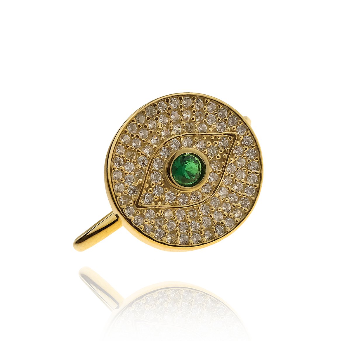 Δαχτυλίδι ασήμι 925 επιχρυσωμένο με zirconia