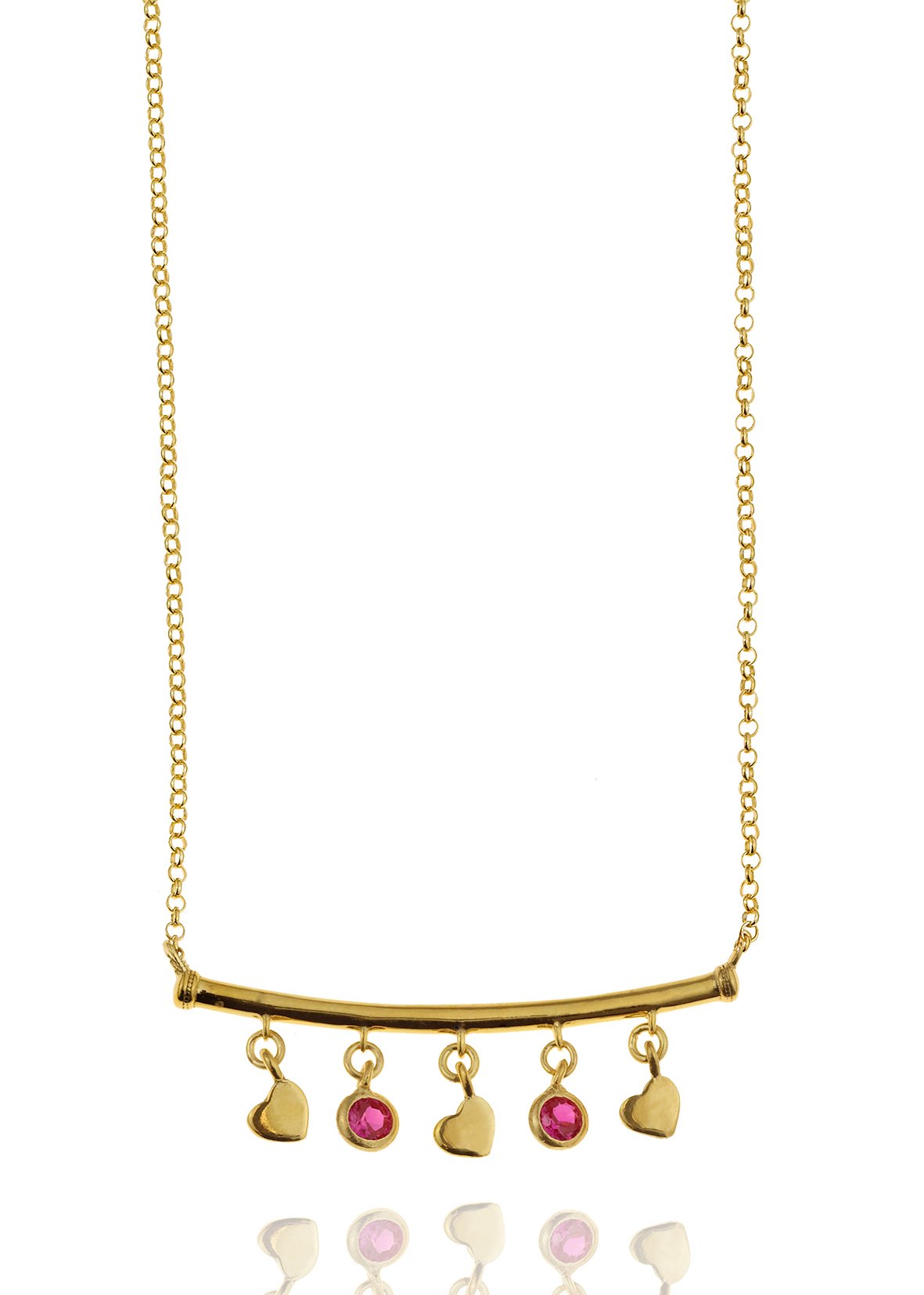 Κολιέ ασήμι 925 επιχρυσωμένο με zirconia