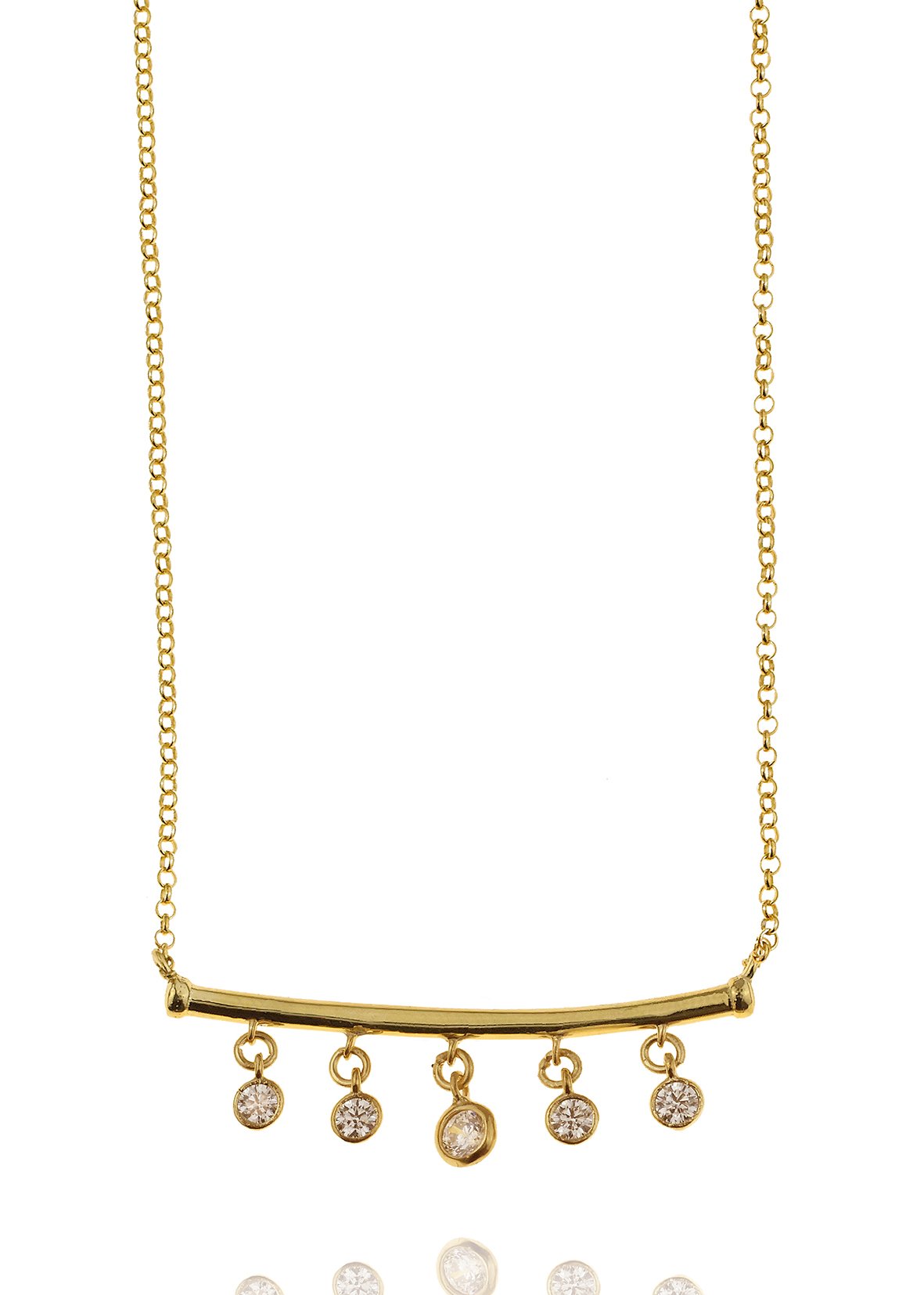 Κολιέ ασήμι 925 επιχρυσωμένο με zirconia