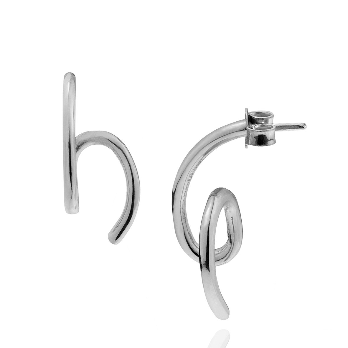 Σκουλαρίκια ασήμι 925 επιπλατινωμένα