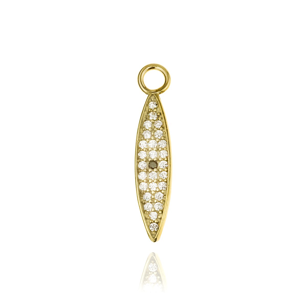 Μενταγιόν ασήμι 925 επιχρυσωμένο με zirconia