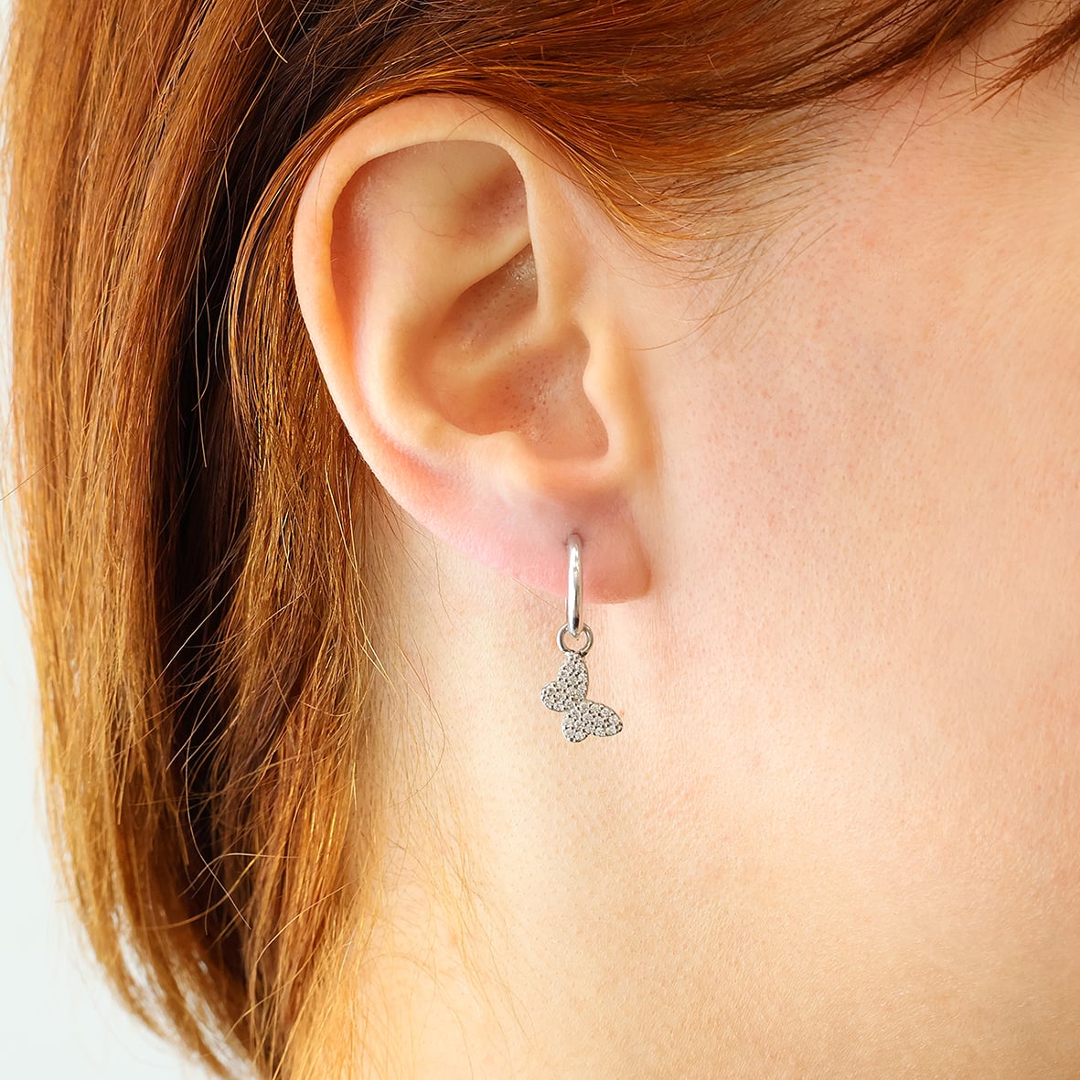 Pendant silver 925 rhodium plated with zirconia