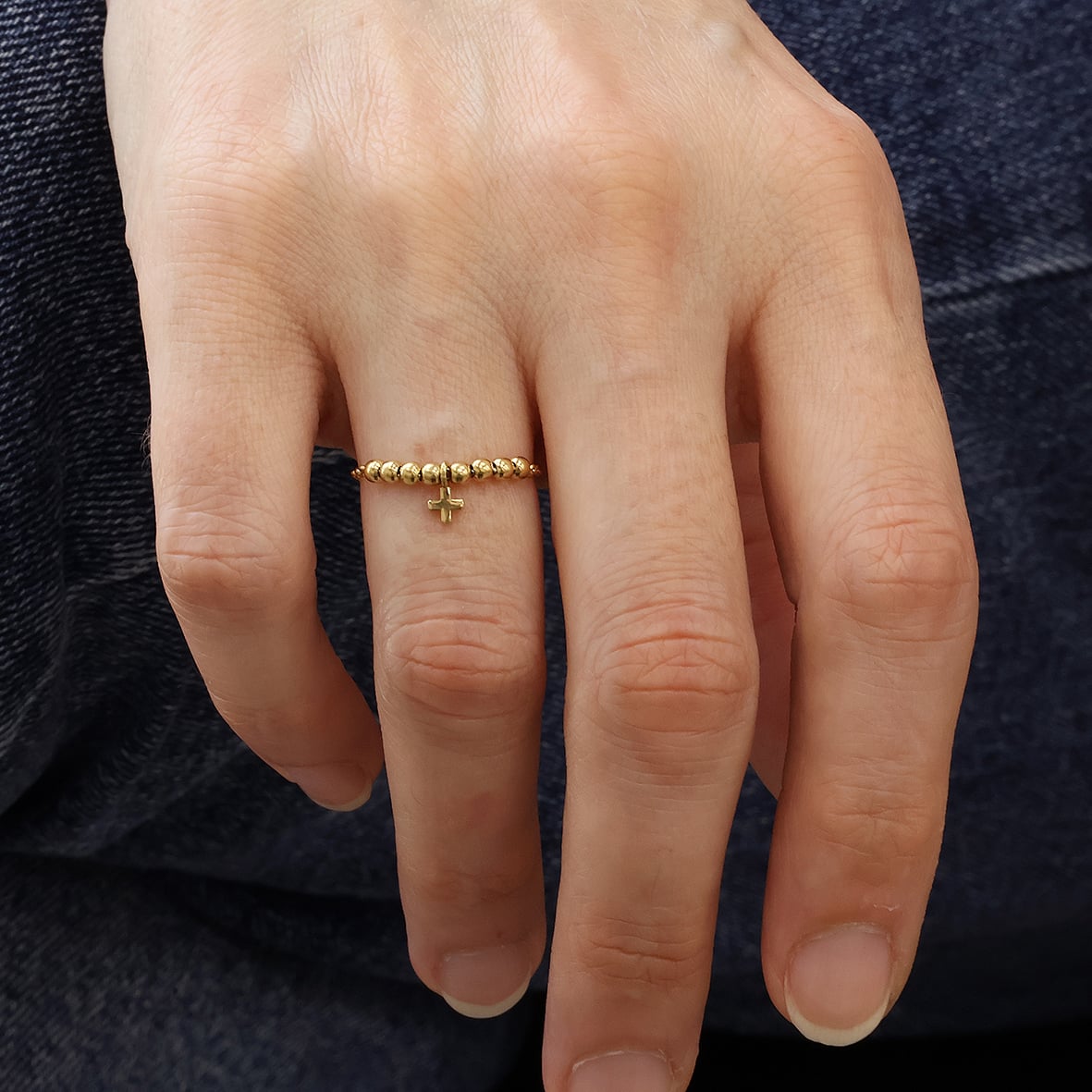 Δαχτυλίδι ασήμι 925 επιχρυσωμένο (με αλυσίδα που αυξομειώνεται)