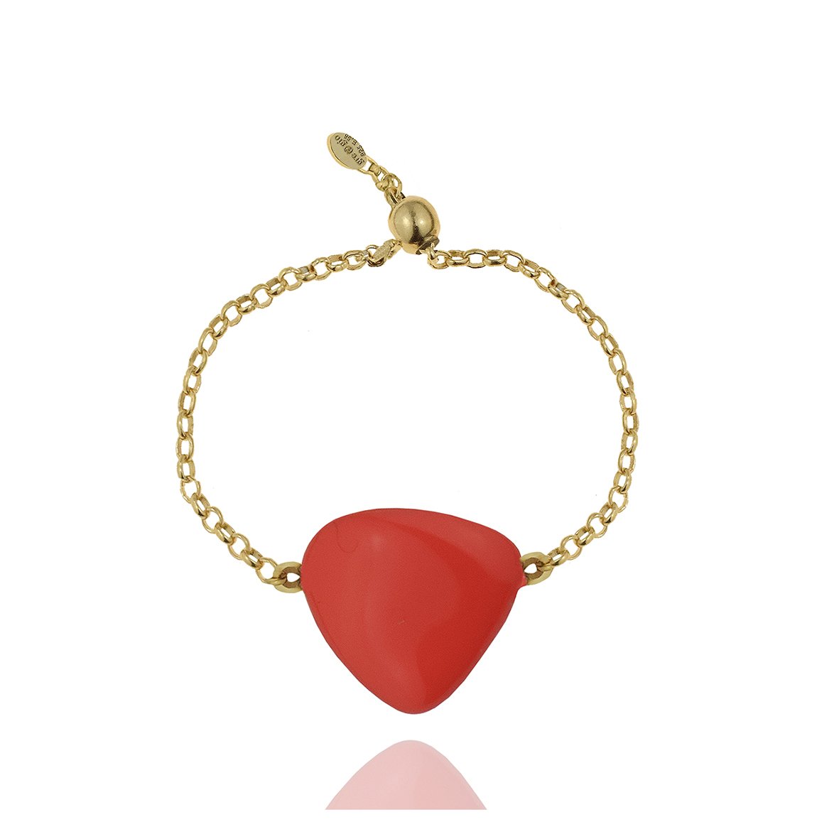 Δαχτυλίδι ασήμι 925 επιχρυσωμένο με σμάλτο (με αλυσίδα που αυξομειώνεται)