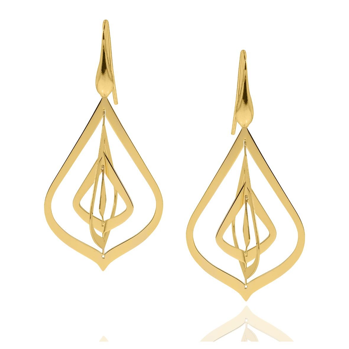 Σκουλαρίκια ασήμι 925 επιχρυσωμένα