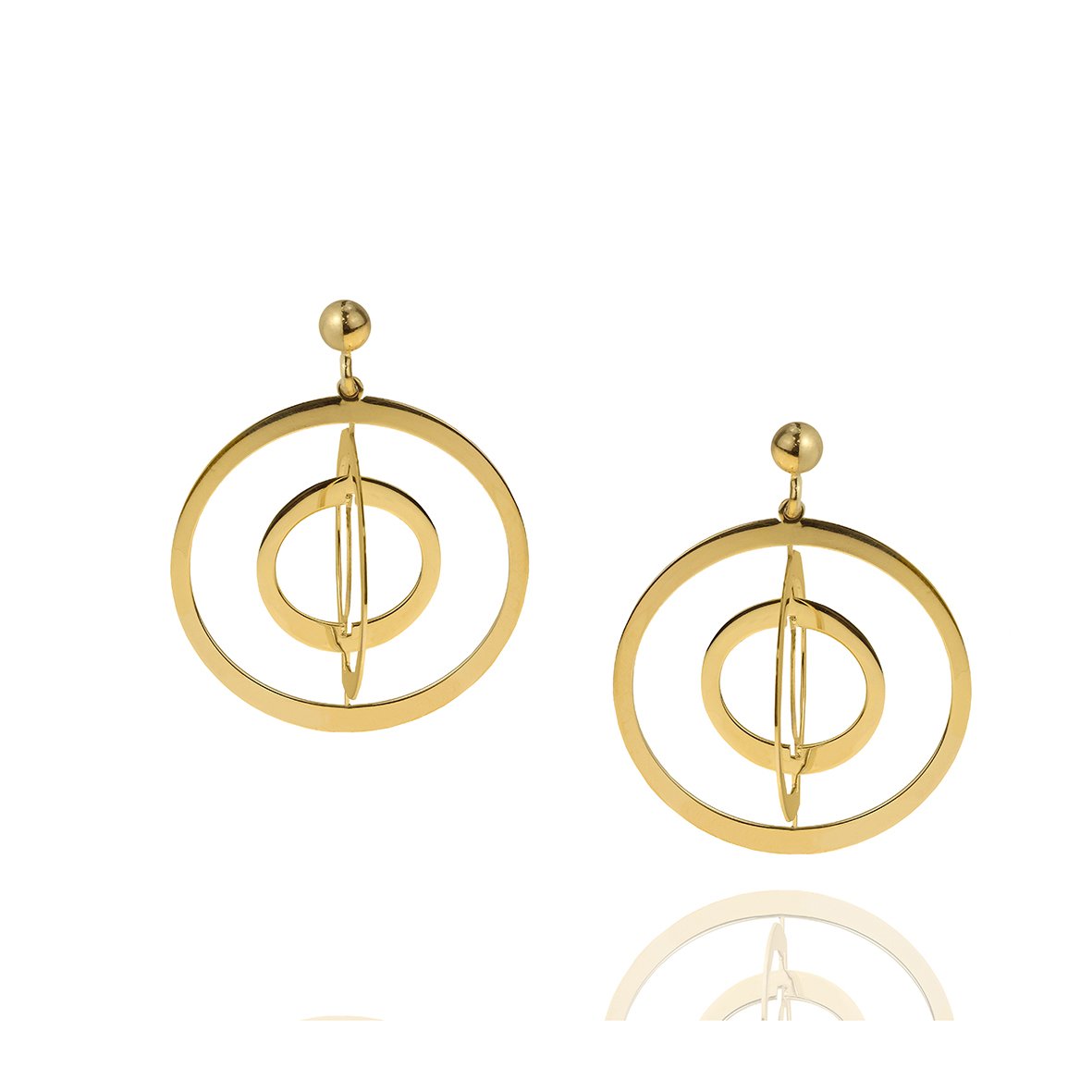 Σκουλαρίκια ασήμι 925 επιχρυσωμένα