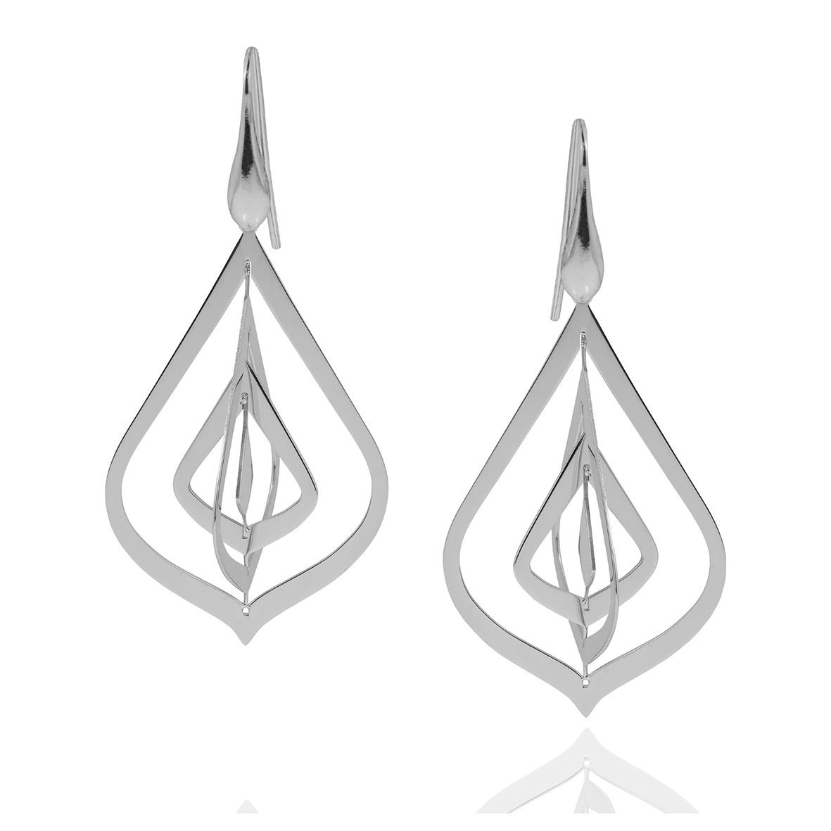 Σκουλαρίκια ασήμι 925 επιπλατινωμένα