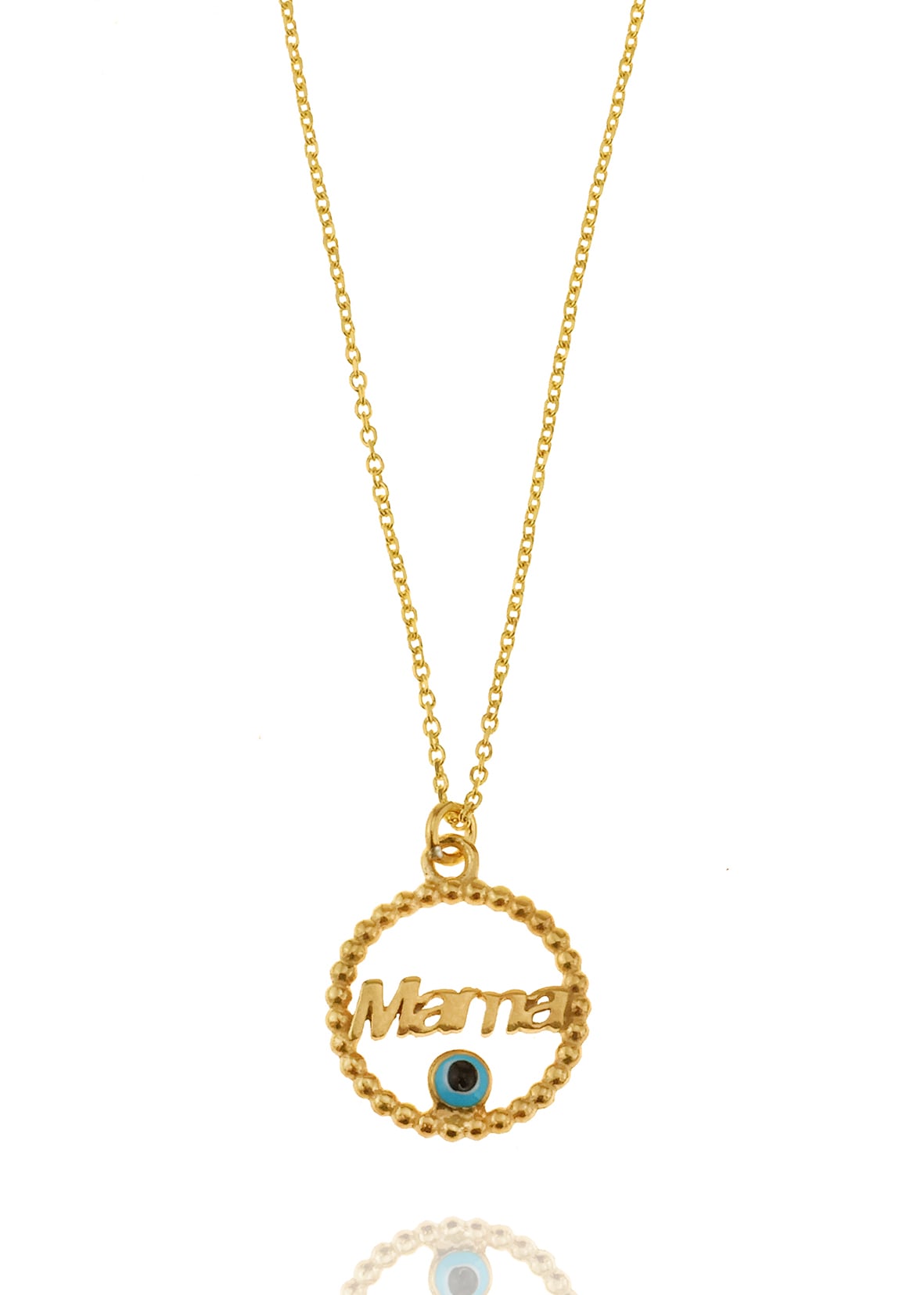 Κολιέ ασήμι 925 επιχρυσωμένο με μάτι από σμάλτο