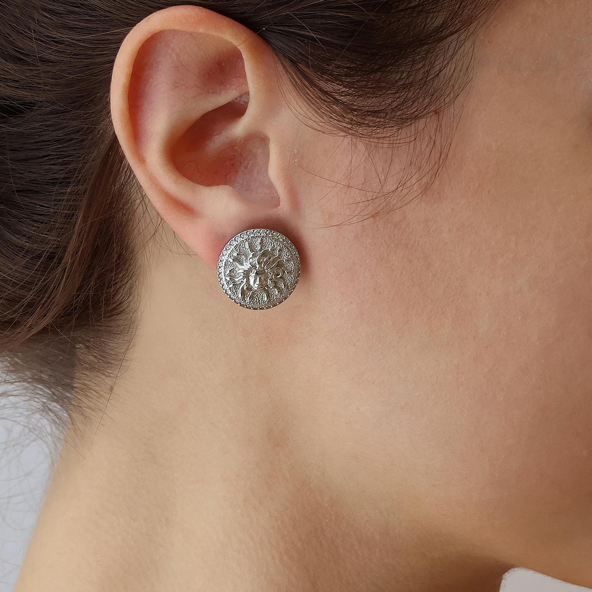 Σκουλαρίκια ασήμι 925 επιπλατινωμένα