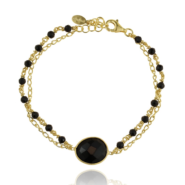 Βραχιόλι ασήμι 925 επιχρυσωμένο με όνυχα