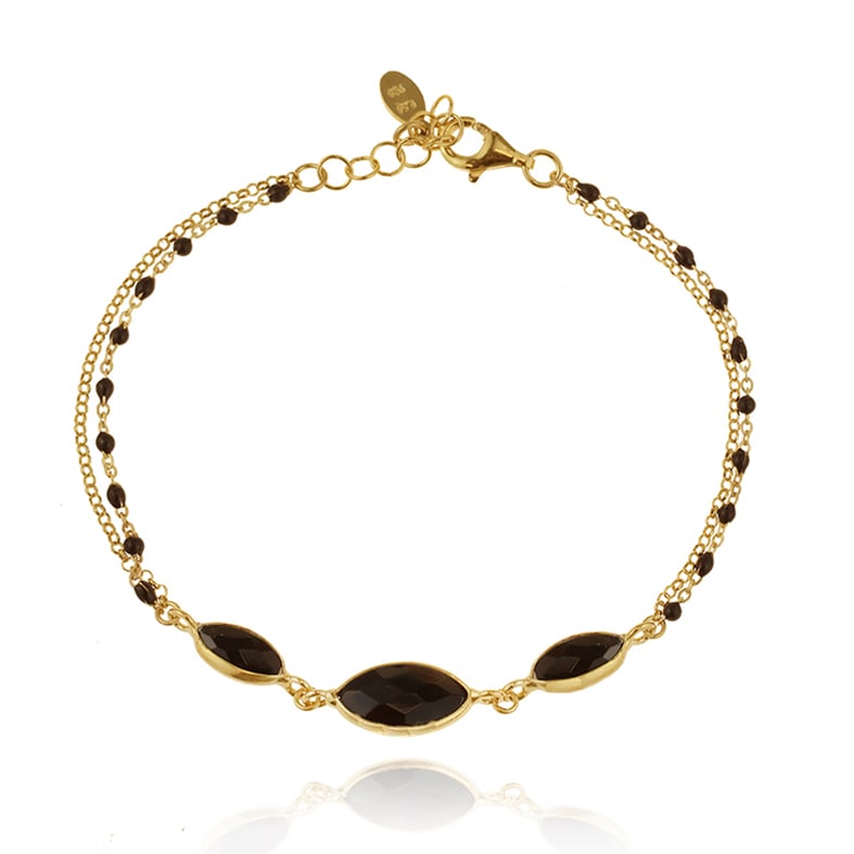 Βραχιόλι ασήμι 925 επιχρυσωμένο με όνυχα