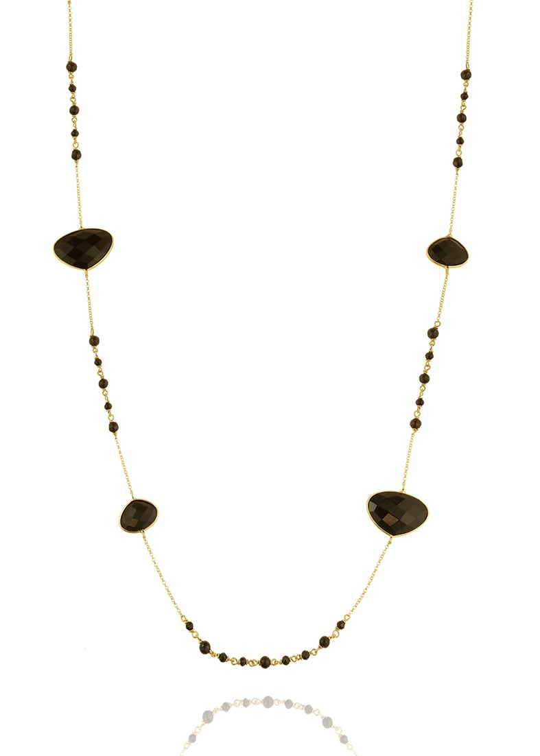 Κολιέ ασήμι 925 επιχρυσωμένο με όνυχα