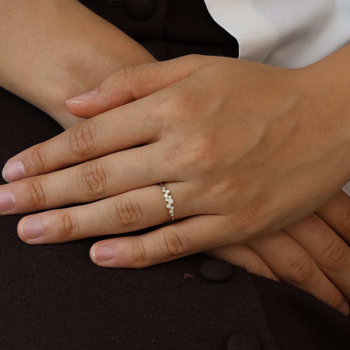 Δαχτυλίδι από ασήμι 925 και χρύσο Κ14 με zirconia