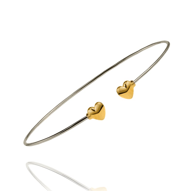 Bracelet silver 925 with yellow gold k14