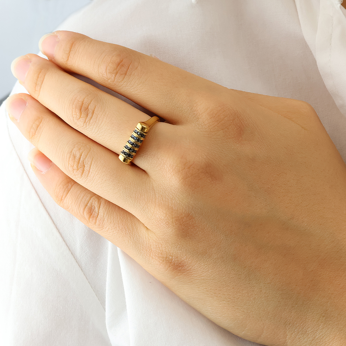 Δαχτυλίδι ασήμι 925 επιχρυσωμένο με zirconia