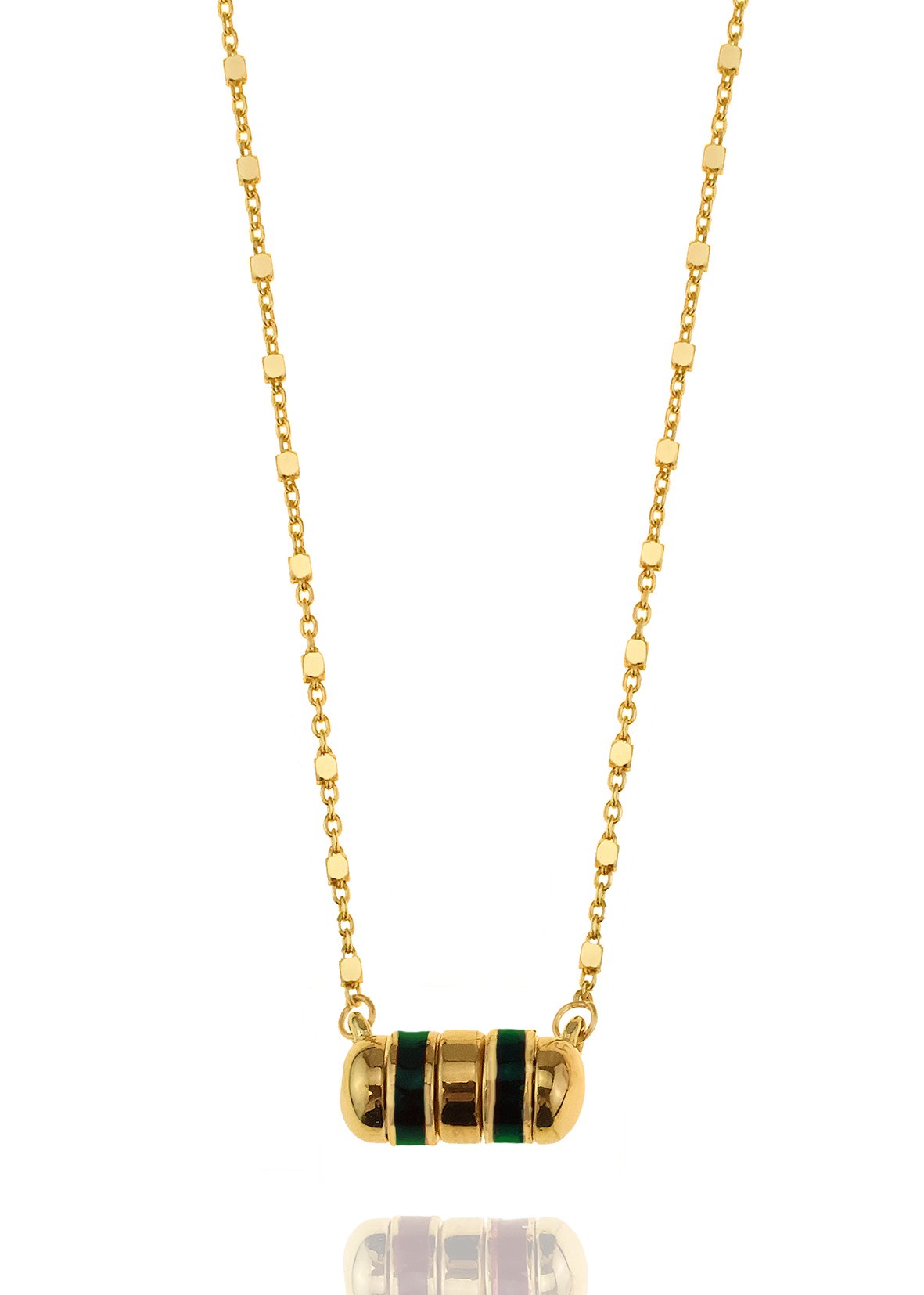 Κολιέ ασήμι 925 επιχρυσωμένο με σμάλτο