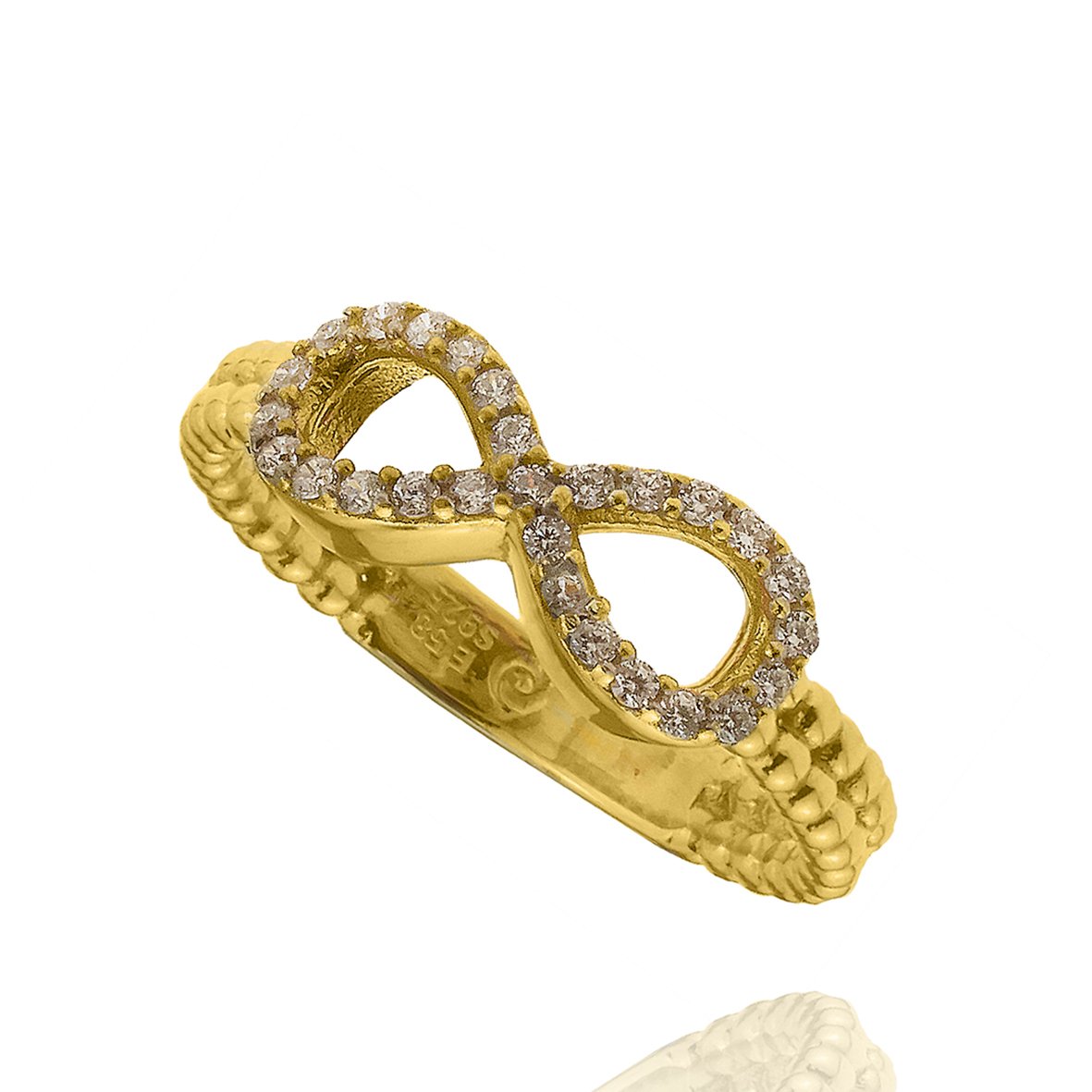 Δαχτυλίδι ασήμι 925 επιχρυσωμένο με zirconia