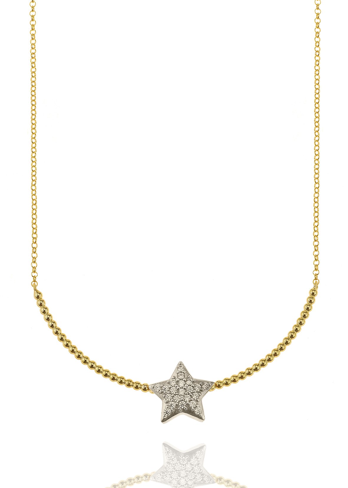 Κολιέ ασήμι 925 επιχρυσωμένο με zirconia