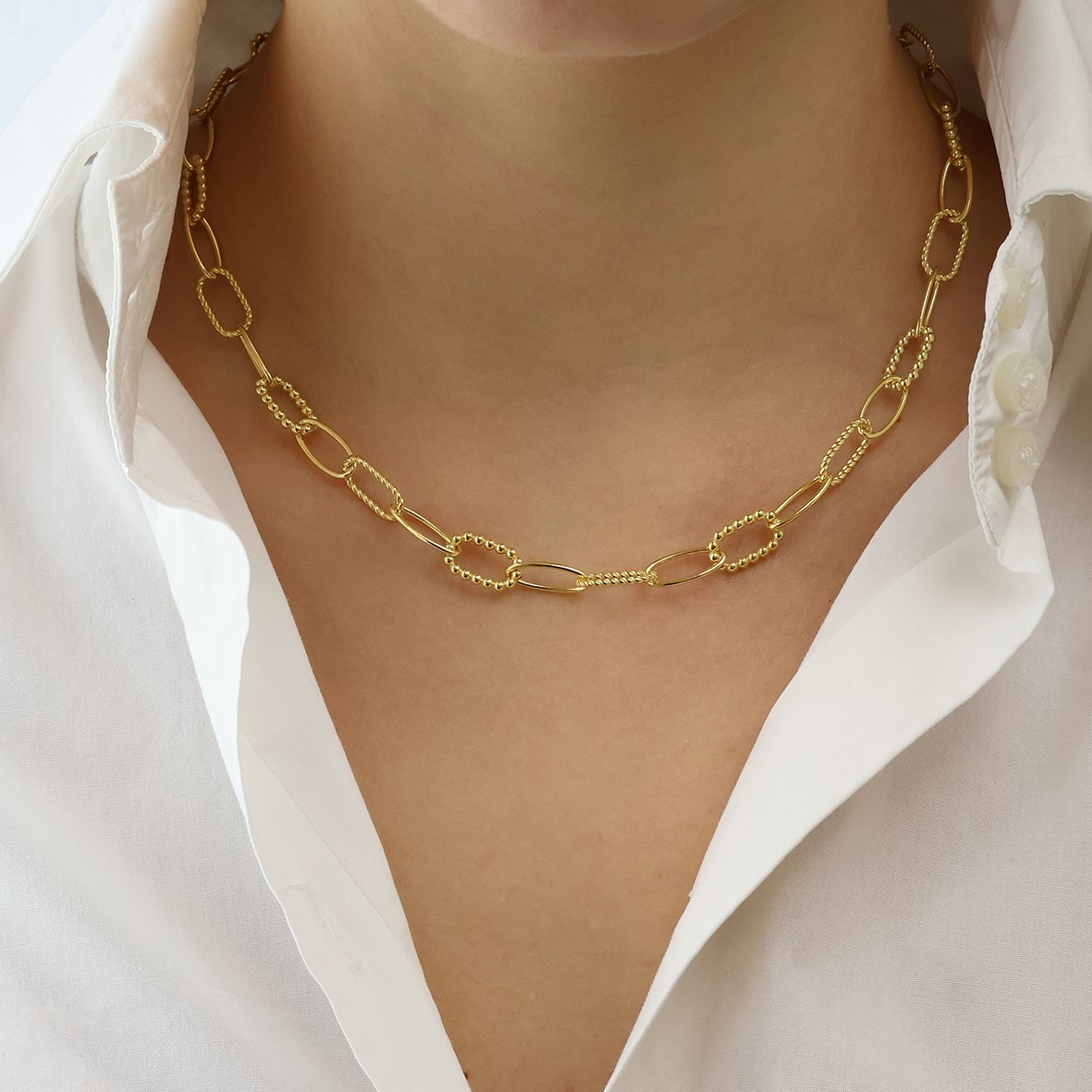 Κολιέ ασήμι 925 επιχρυσωμένο