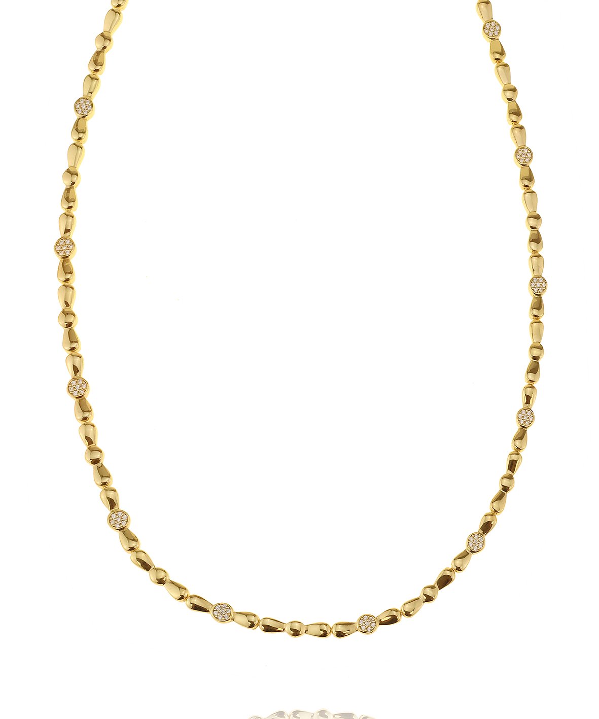 Κολιέ ασήμι 925 επιχρυσωμένο με zirconia