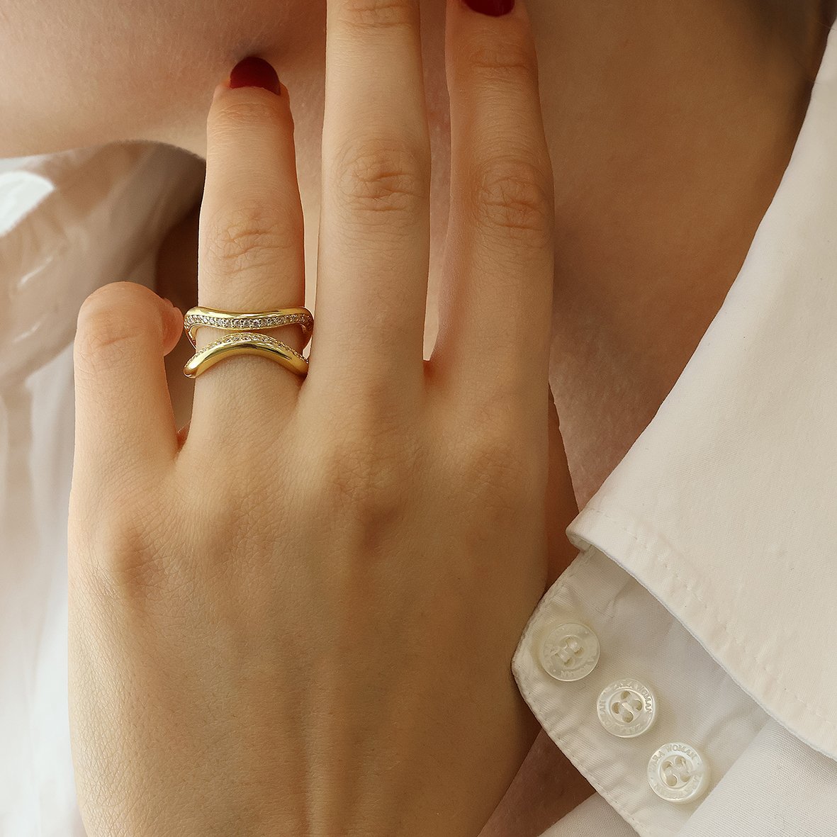 Δαχτυλίδι ασήμι 925 επιχρυσωμένο με zirconia