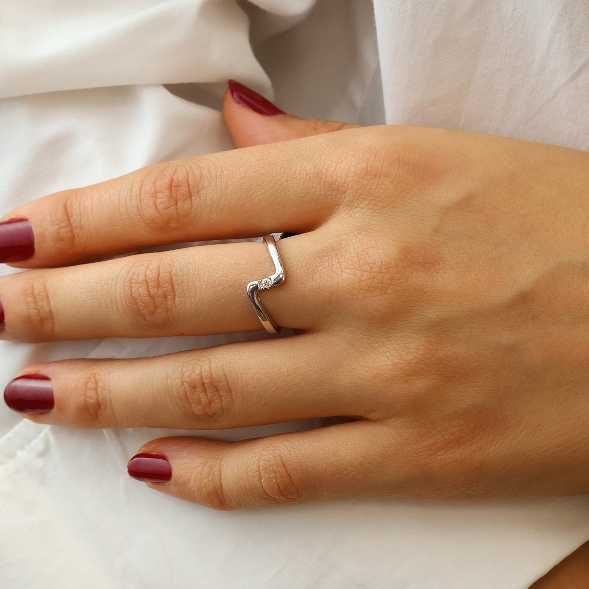 Δαχτυλίδι ασήμι 925 επιπλατινωμένο με zirconia