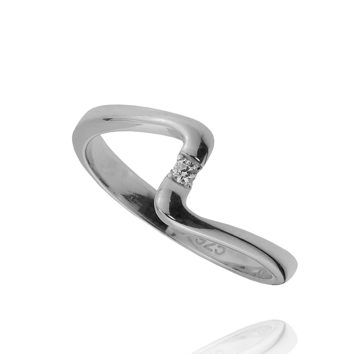 Δαχτυλίδι ασήμι 925 επιπλατινωμένο με zirconia