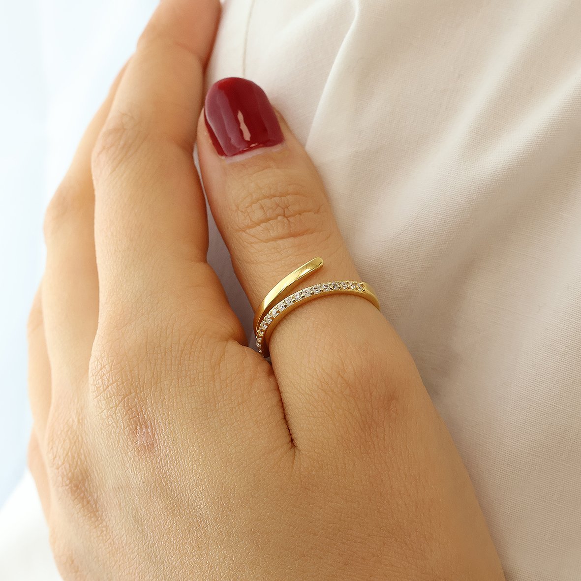 Δαχτυλίδι ασήμι 925 επιχρυσωμένο με zirconia